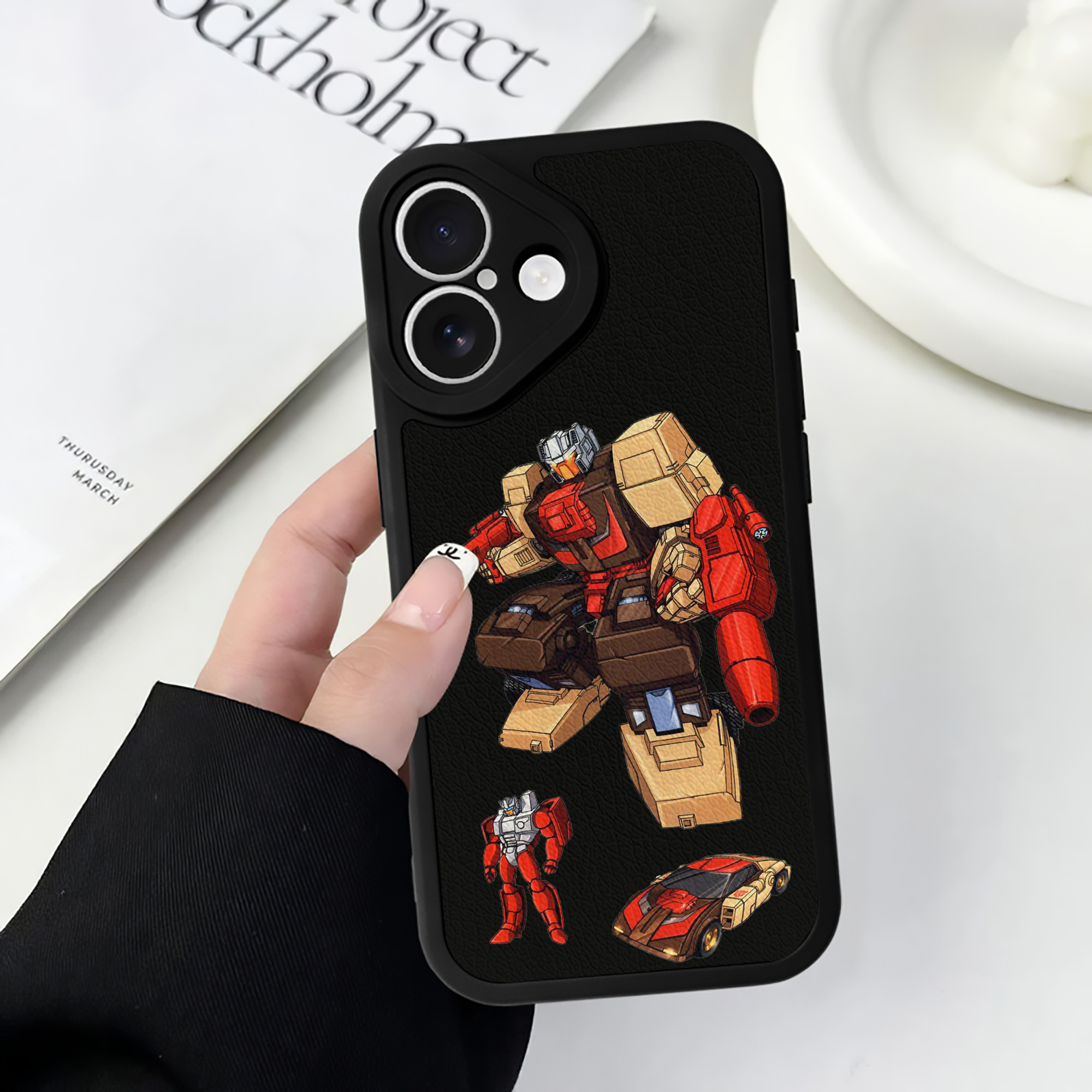 （画像用）  【iPhone 16シリーズ対応】シリコンスマホケース（レザー調） 材質：シリコン